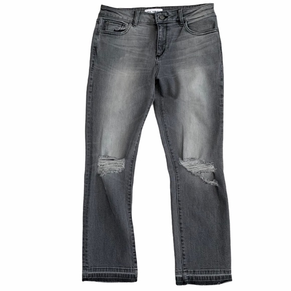 DL1961 Mara Instasculpt Straight Leg Stretch Release Hem Gray - Picture 1 of 7